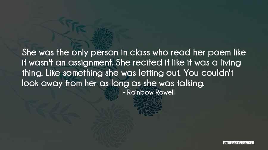 Thing Poem Quotes By Rainbow Rowell Thing Poem Quotes By Rainbow Rowell