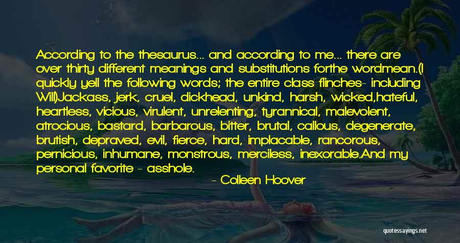 Thing Thesaurus Quotes By Colleen Hoover Thing Thesaurus Quotes By Colleen Hoover