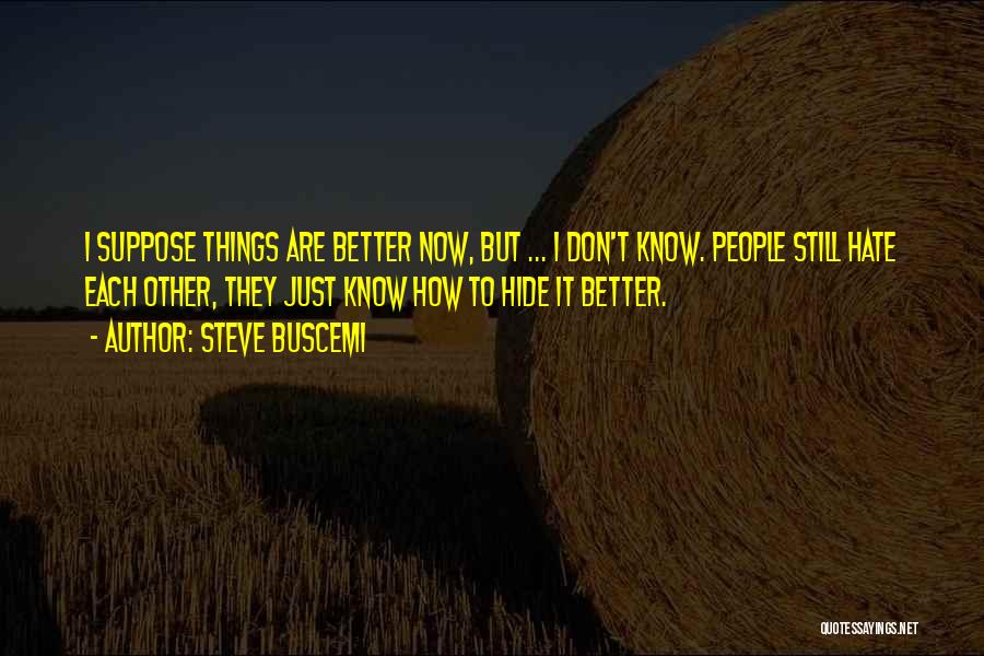 Things Are Better Now Quotes By Steve Buscemi