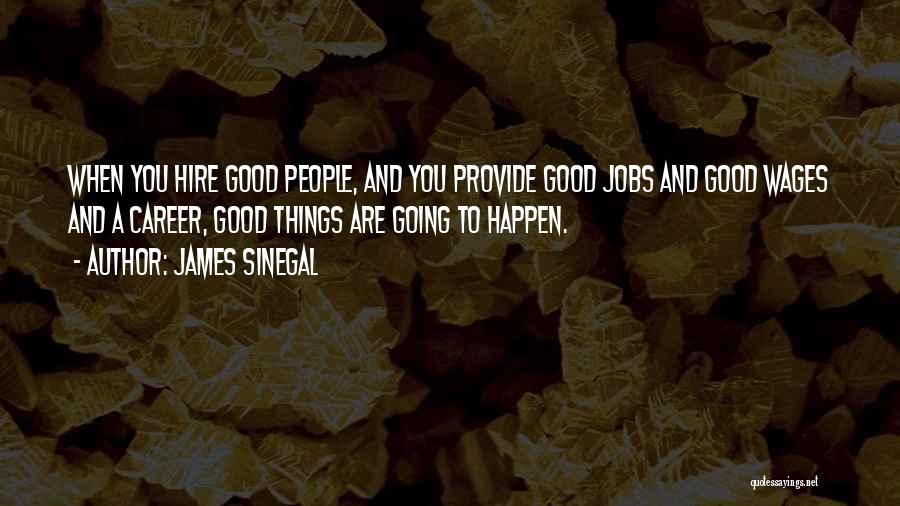 Things Are Going Good Quotes By James Sinegal