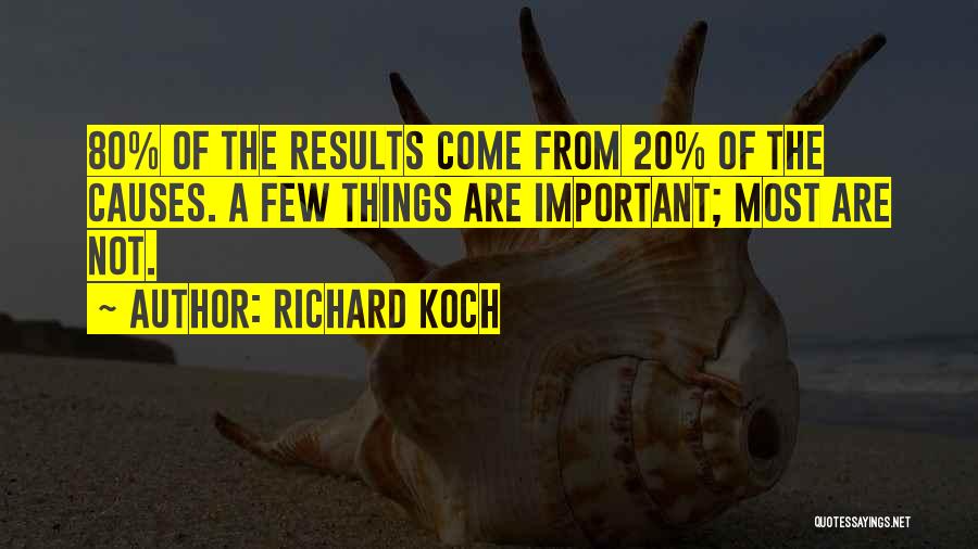 Things Are Not Important Quotes By Richard Koch