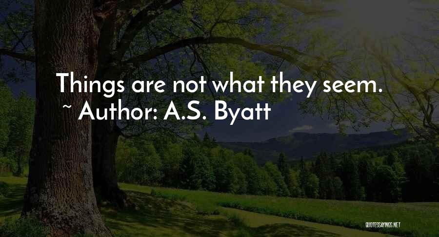 Things Are Not What They Seem Quotes By A.S. Byatt