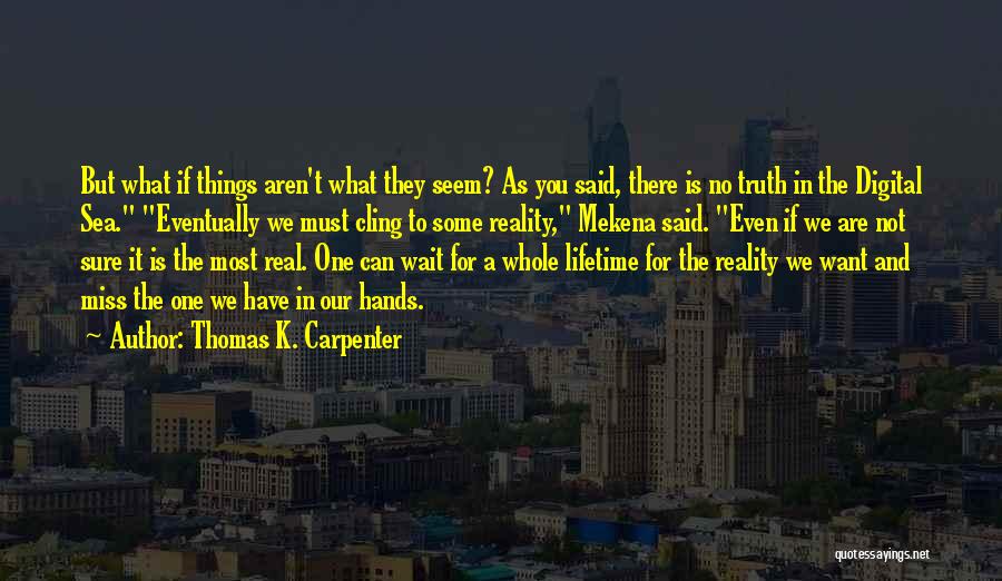 Things Are Not What They Seem Quotes By Thomas K. Carpenter