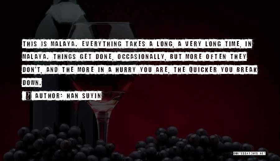 Things Break Down Quotes By Han Suyin