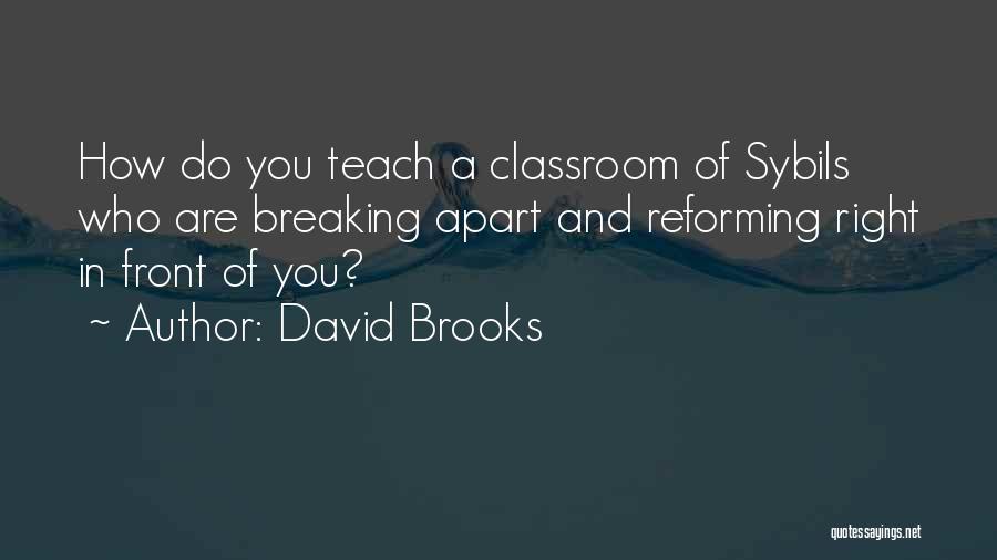 Things Breaking Apart Quotes By David Brooks