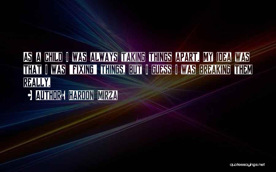 Things Breaking Apart Quotes By Haroon Mirza