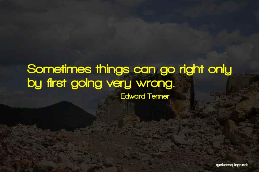 Things Can Go Wrong Quotes By Edward Tenner