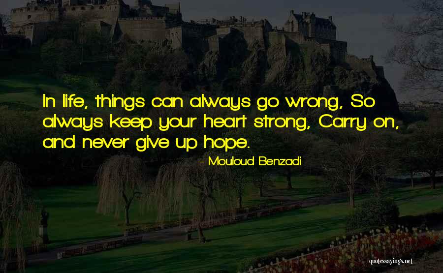 Things Can Go Wrong Quotes By Mouloud Benzadi