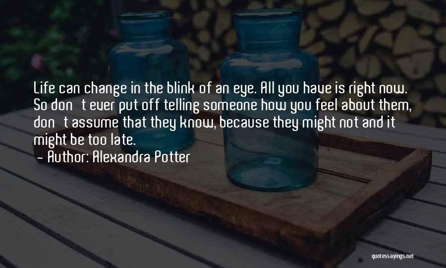 Things Change In The Blink Of An Eye Quotes By Alexandra Potter