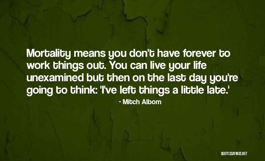 Things Don't Last Forever Quotes By Mitch Albom