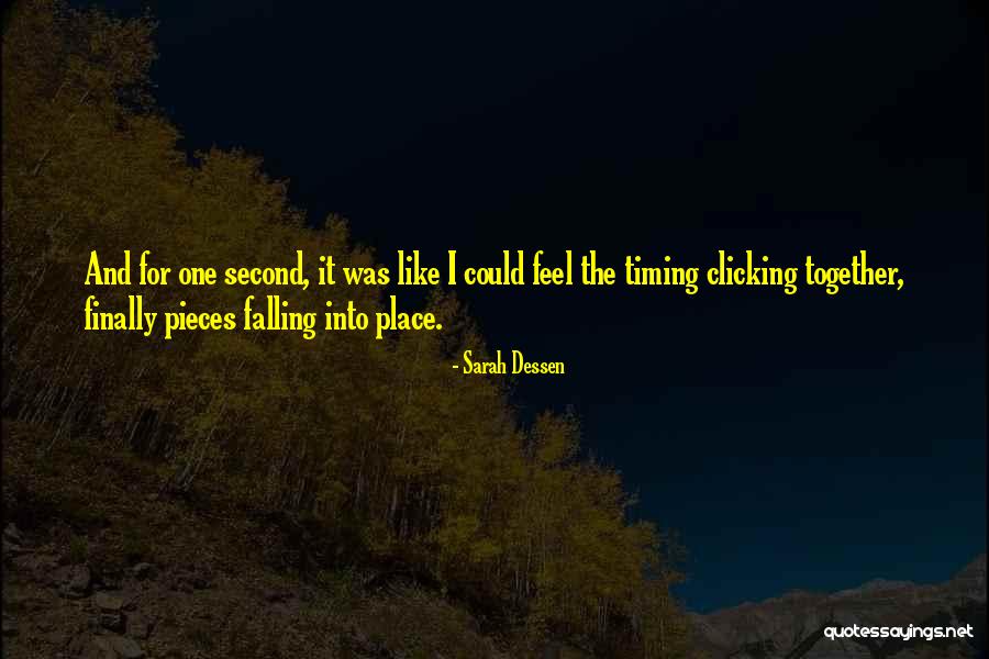 Things Finally Falling Into Place Quotes By Sarah Dessen