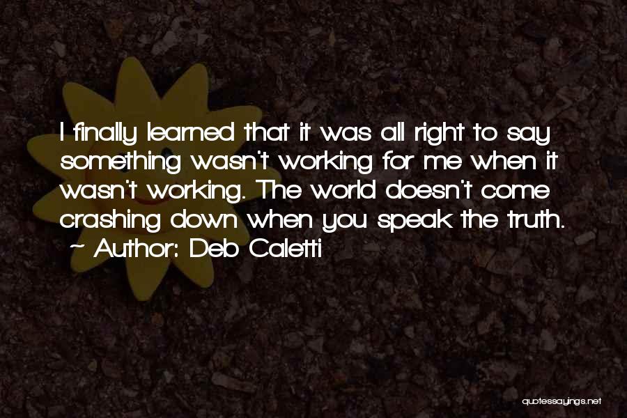 Things Finally Working Out Quotes By Deb Caletti