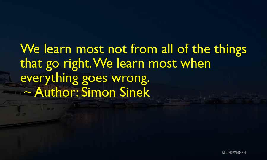 Things Goes Wrong Quotes By Simon Sinek