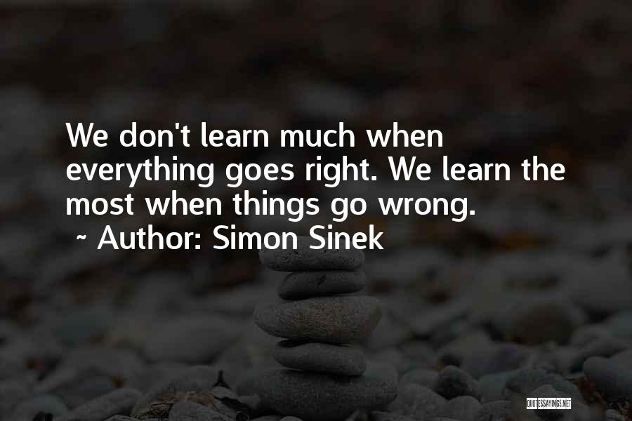 Things Goes Wrong Quotes By Simon Sinek