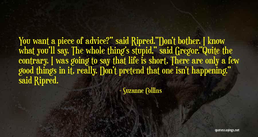 Things Going Good In Life Quotes By Suzanne Collins Things Going Good In Life Quotes By Suzanne Collins