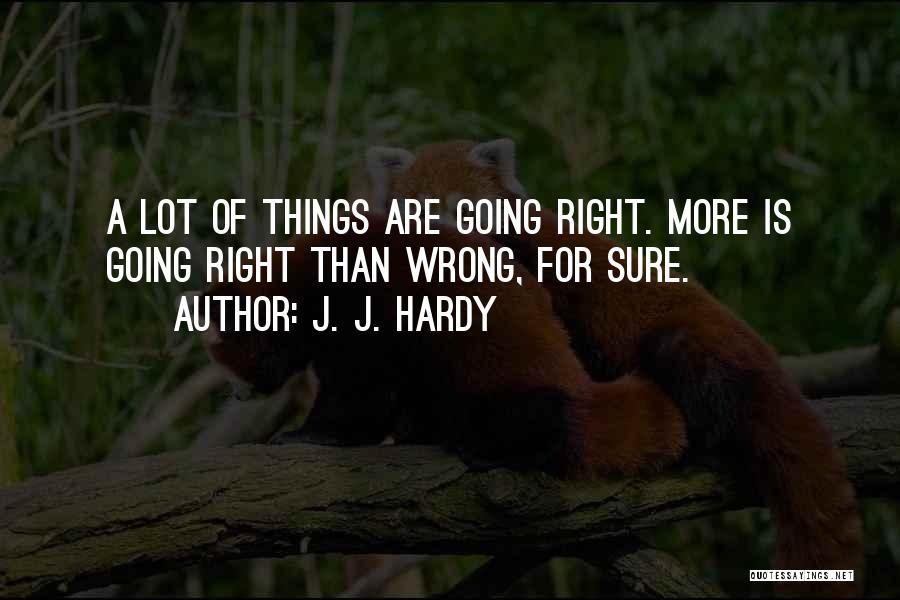 Things Going Right Quotes By J. J. Hardy