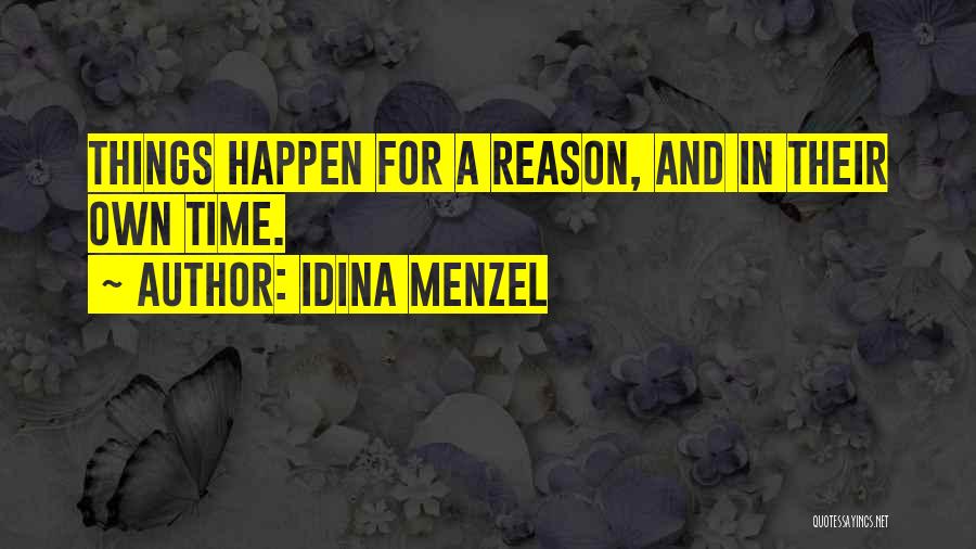 Things Happen For Reason Quotes By Idina Menzel