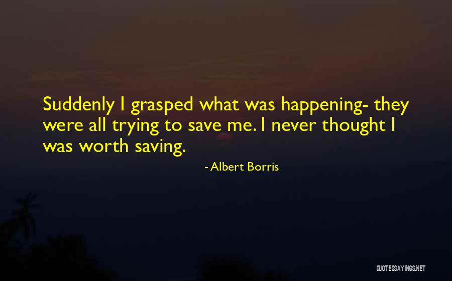 Things Happening Suddenly Quotes By Albert Borris