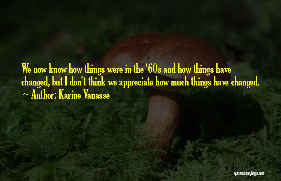 Things Have Changed Quotes By Karine Vanasse