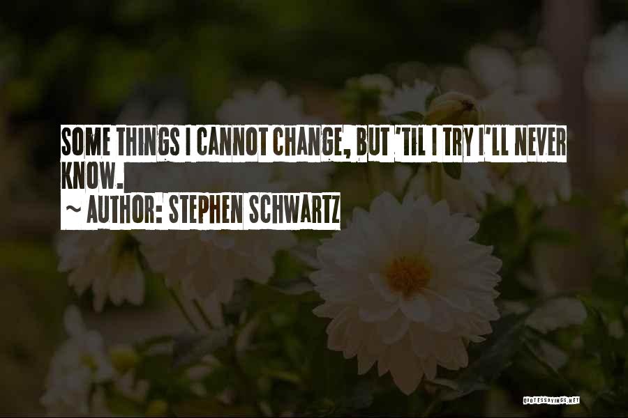 Things I Cannot Change Quotes By Stephen Schwartz