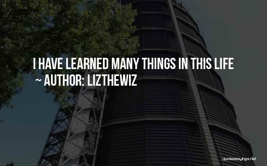 Things I Have Learned In Life Quotes By Lizthewiz