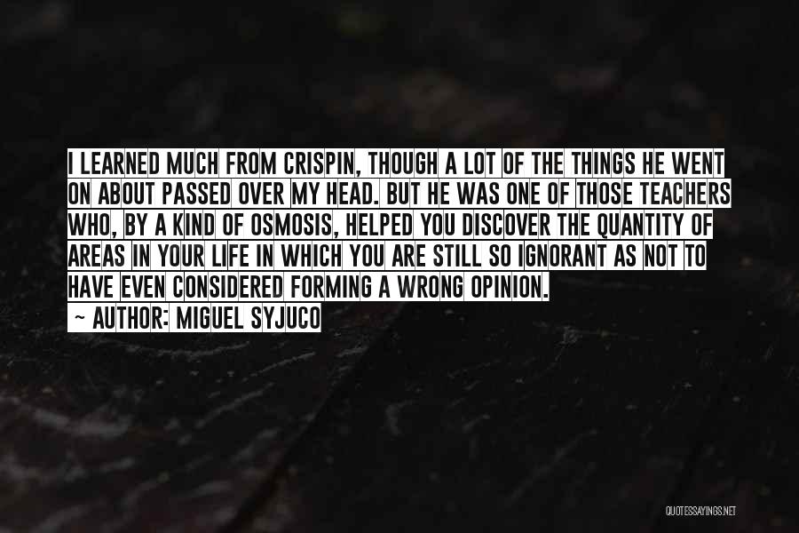 Things I Have Learned In Life Quotes By Miguel Syjuco