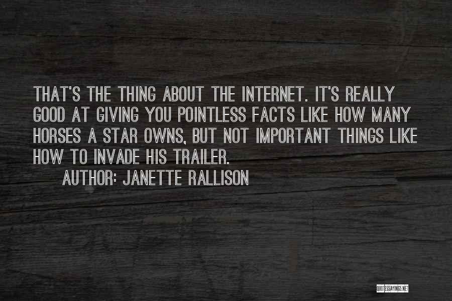 Things Important To You Quotes By Janette Rallison