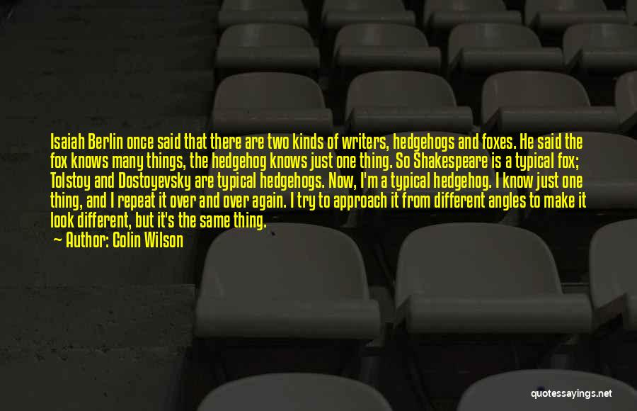 Things Look Different Quotes By Colin Wilson