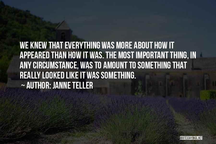 Things Mattering Quotes By Janne Teller