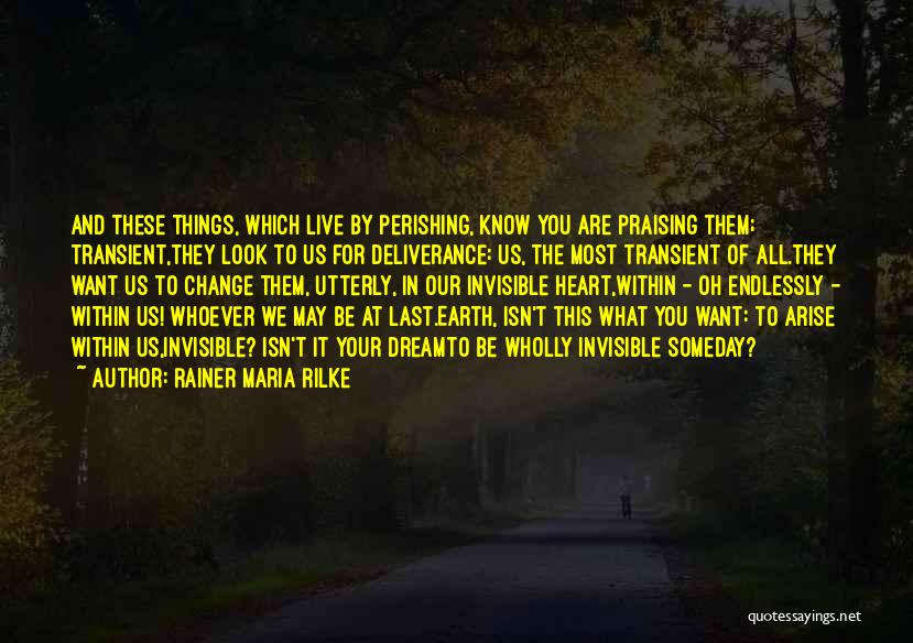 Things May Change Quotes By Rainer Maria Rilke