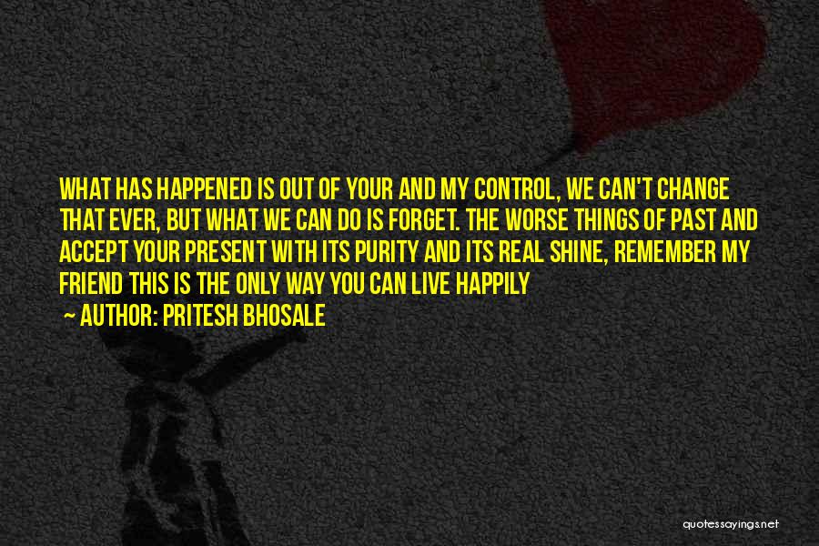 Things Out Of Your Control Quotes By Pritesh Bhosale