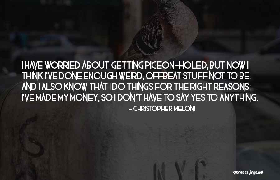 Things Right Quotes By Christopher Meloni