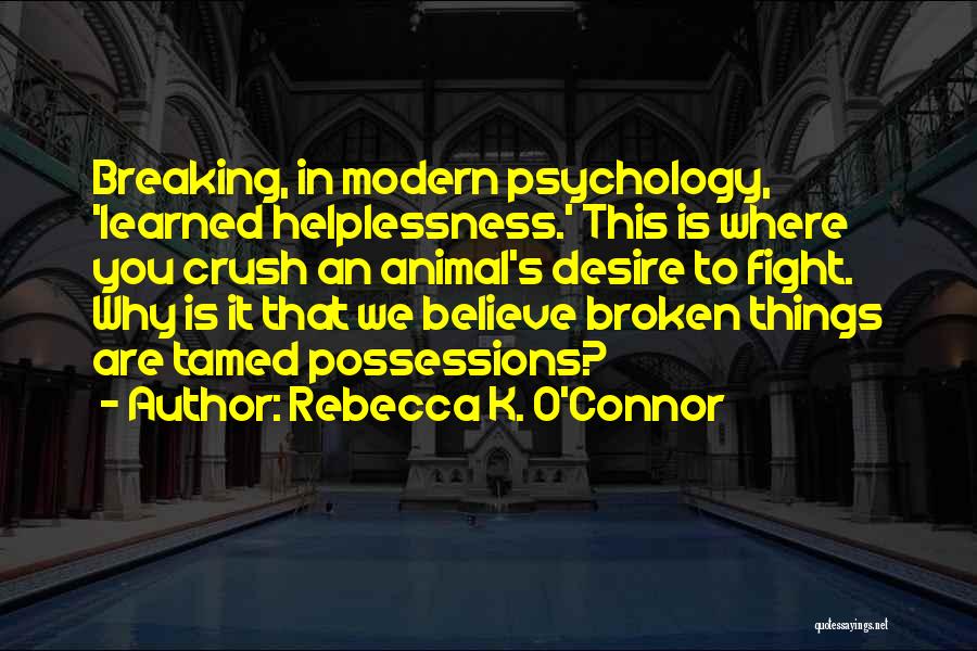 Things That Are Broken Quotes By Rebecca K. O'Connor