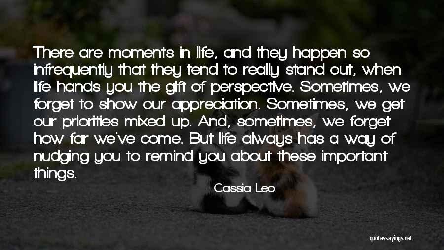 Things That Are Important In Life Quotes By Cassia Leo