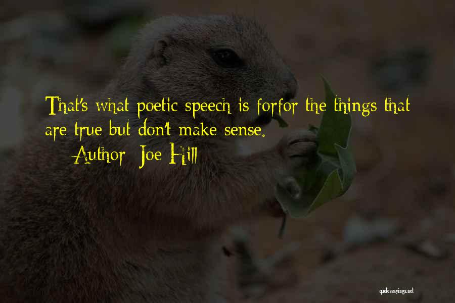 Things That Don't Make Sense Quotes By Joe Hill