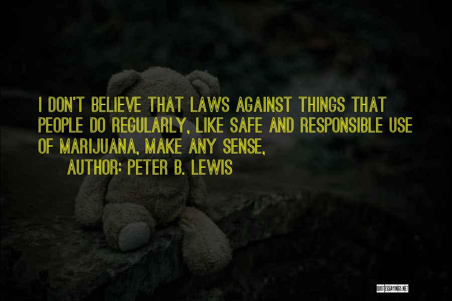 Things That Don't Make Sense Quotes By Peter B. Lewis