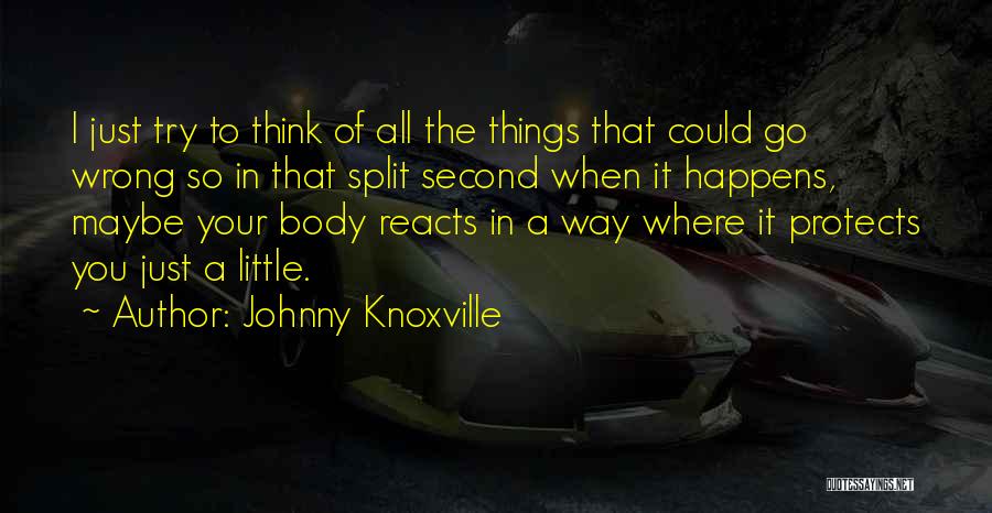 Things That Go Wrong Quotes By Johnny Knoxville