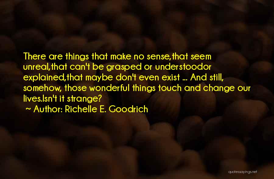 Things That Make No Sense Quotes By Richelle E. Goodrich