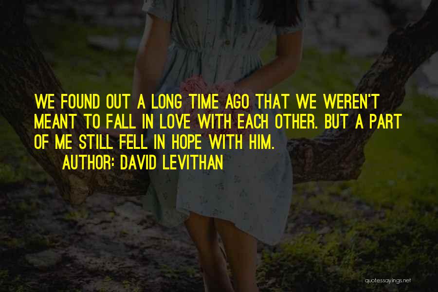 Things That Weren't Meant To Be Quotes By David Levithan
