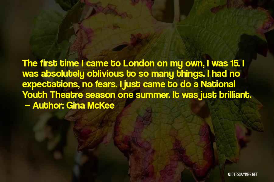 Things To Do Quotes By Gina McKee