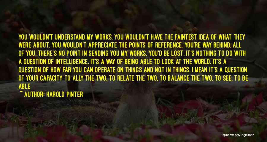 Things You Can Relate To Quotes By Harold Pinter