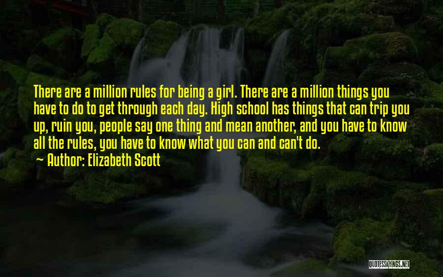 Things You Can't Say Quotes By Elizabeth Scott