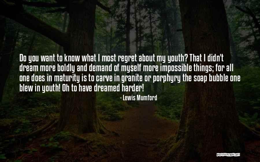 Things You Didn't Do Quotes By Lewis Mumford