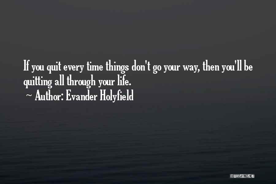 Things You Go Through Quotes By Evander Holyfield