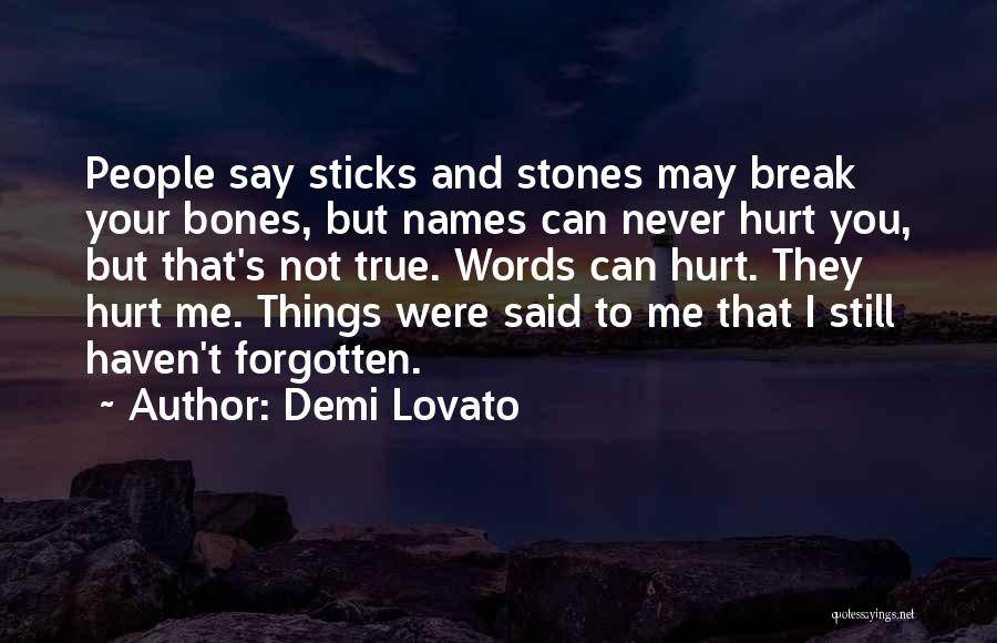 Things You Say Hurt Quotes By Demi Lovato