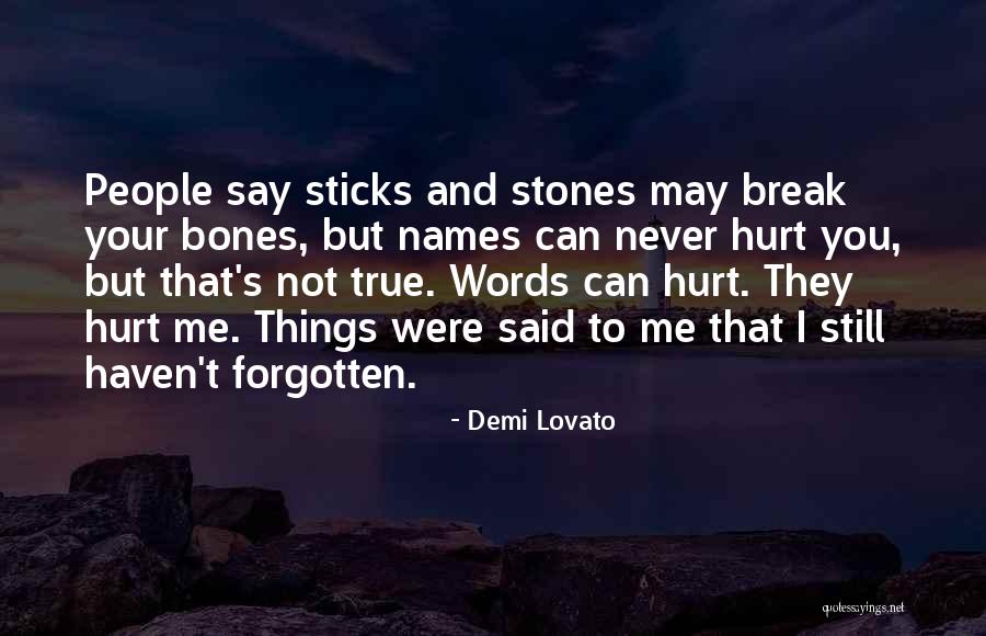 Things You Say Hurt Quotes By Demi Lovato