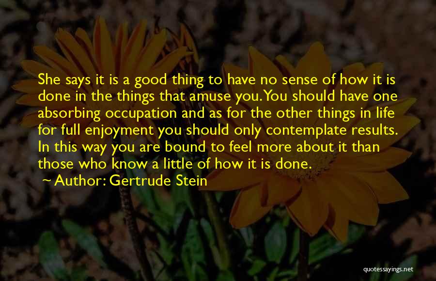 Things You Should Have Done Quotes By Gertrude Stein