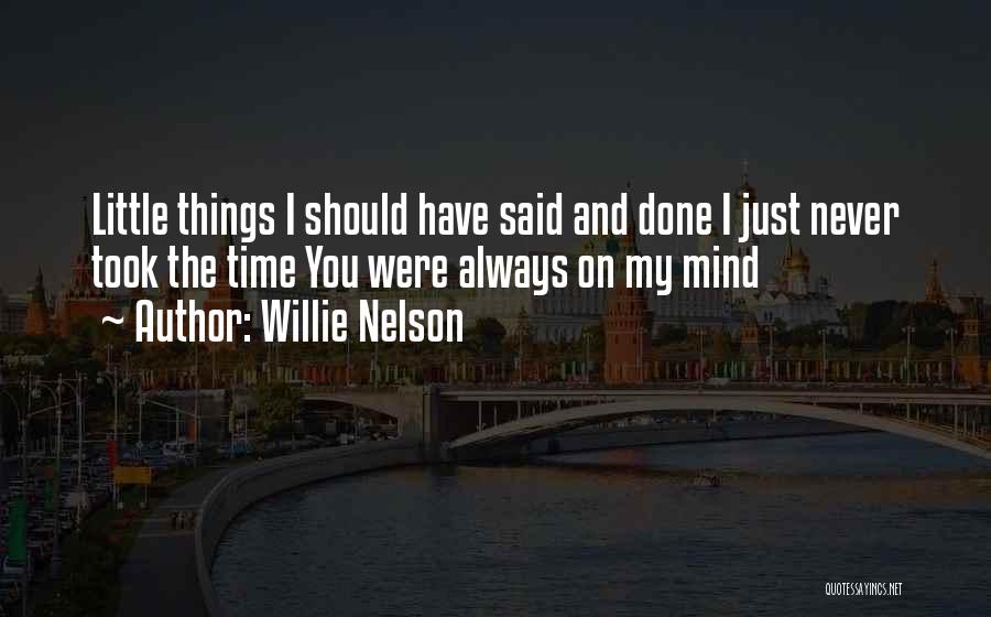 Things You Should Have Said Quotes By Willie Nelson