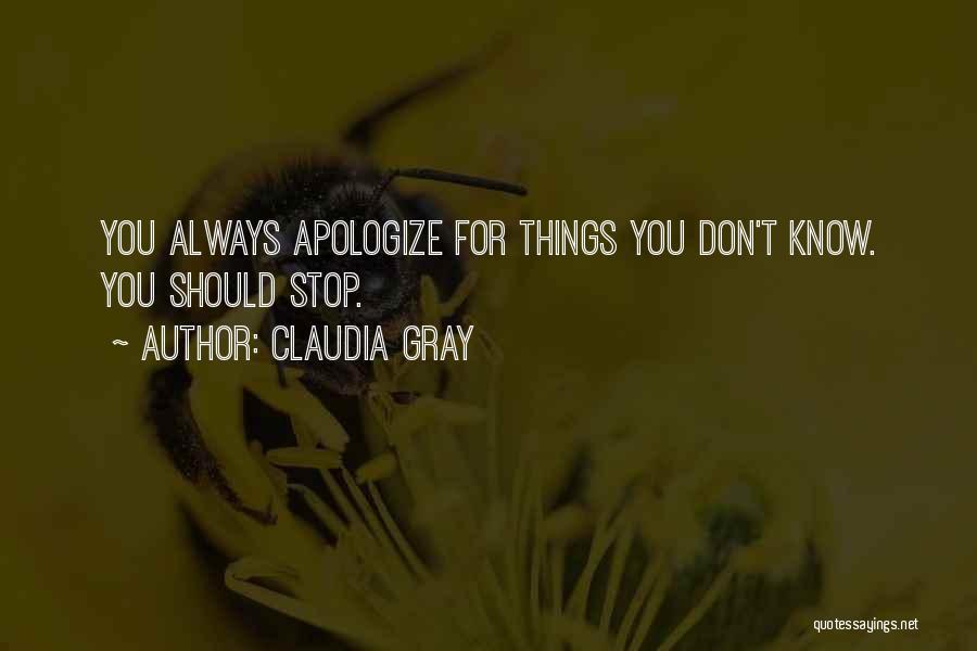 Things You Should Know Quotes By Claudia Gray