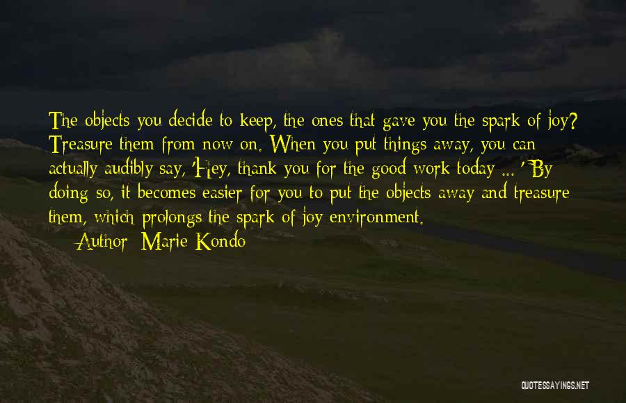 Things You Treasure Quotes By Marie Kondo